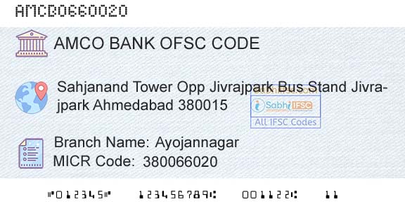 Ahmedabad Mercantile Cooperative Bank AyojannagarBranch 