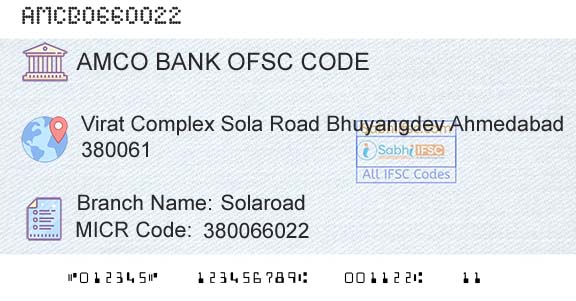 Ahmedabad Mercantile Cooperative Bank SolaroadBranch 