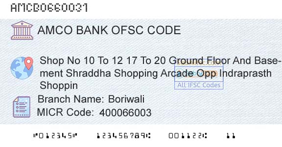 Ahmedabad Mercantile Cooperative Bank BoriwaliBranch 