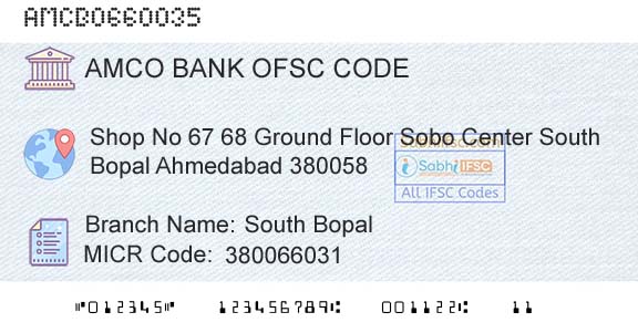 Ahmedabad Mercantile Cooperative Bank South BopalBranch 