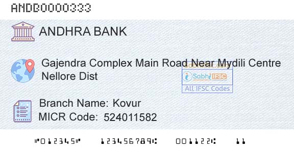 Andhra Bank KovurBranch 