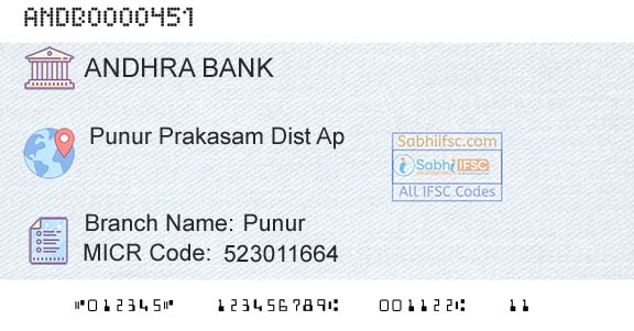 Andhra Bank PunurBranch 