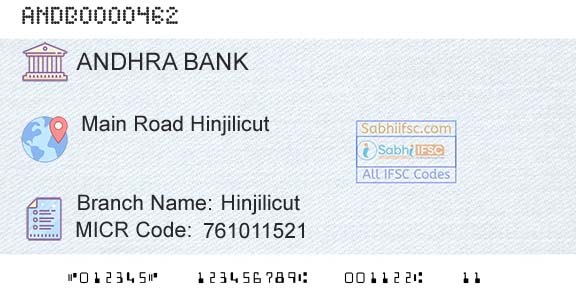 Andhra Bank HinjilicutBranch 