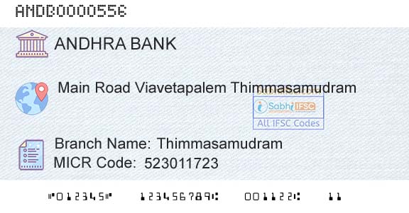 Andhra Bank ThimmasamudramBranch 