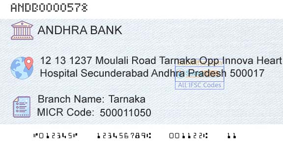Andhra Bank TarnakaBranch 