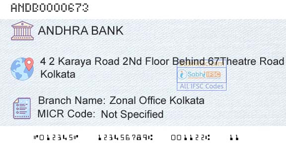 Andhra Bank Zonal Office KolkataBranch 