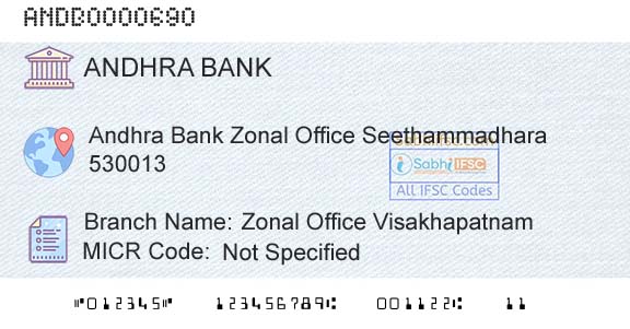 Andhra Bank Zonal Office VisakhapatnamBranch 