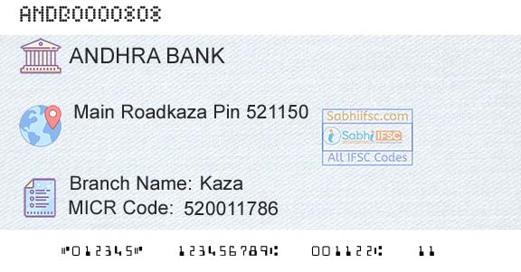 Andhra Bank KazaBranch 