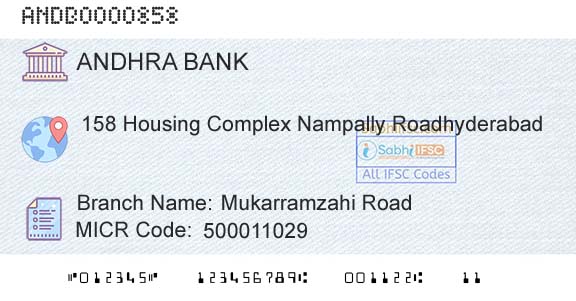 Andhra Bank Mukarramzahi Road Branch 