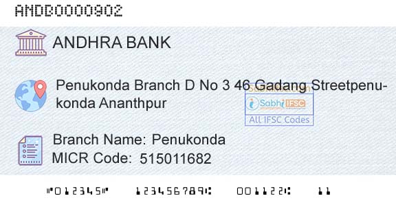 Andhra Bank PenukondaBranch 