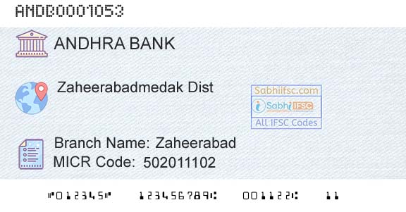 Andhra Bank ZaheerabadBranch 
