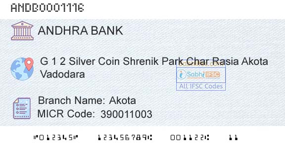 Andhra Bank AkotaBranch 