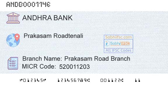 Andhra Bank Prakasam Road BranchBranch 
