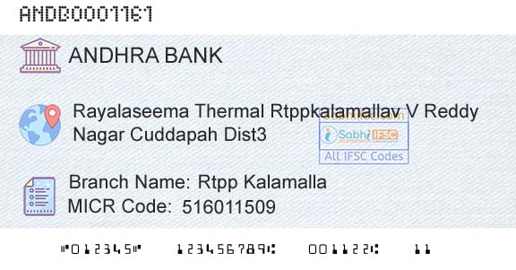 Andhra Bank Rtpp KalamallaBranch 
