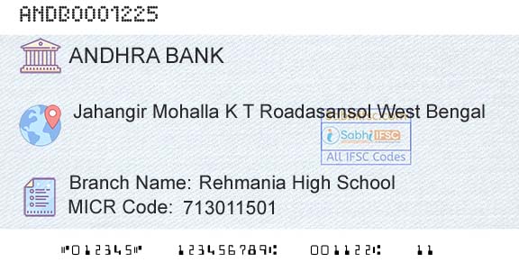 Andhra Bank Rehmania High SchoolBranch 
