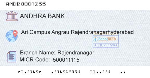 Andhra Bank RajendranagarBranch 