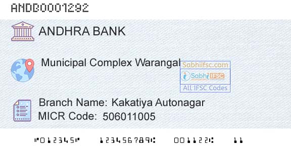 Andhra Bank Kakatiya AutonagarBranch 