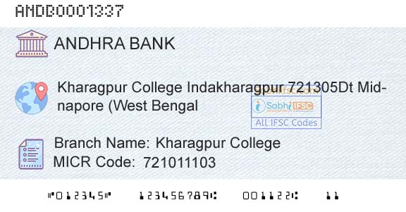 Andhra Bank Kharagpur CollegeBranch 