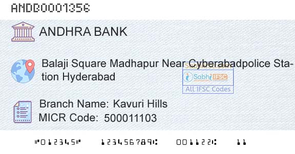 Andhra Bank Kavuri HillsBranch 