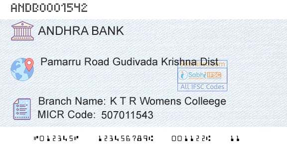Andhra Bank K T R Womens ColleegeBranch 