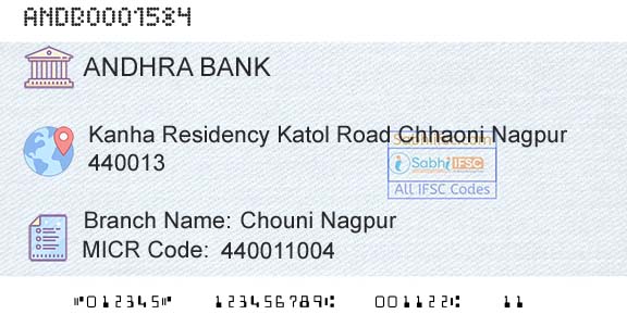 Andhra Bank Chouni Nagpur Branch 