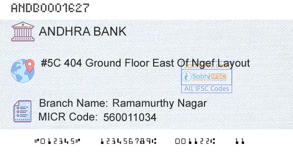 Andhra Bank Ramamurthy NagarBranch 