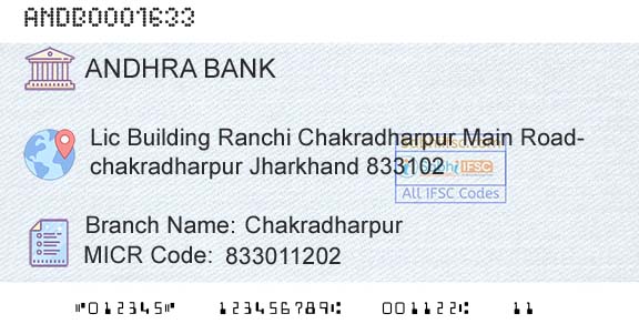 Andhra Bank ChakradharpurBranch 