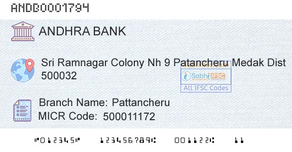 Andhra Bank PattancheruBranch 