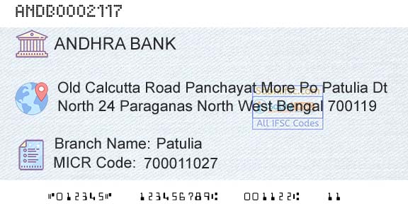 Andhra Bank PatuliaBranch 