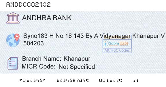 Andhra Bank KhanapurBranch 
