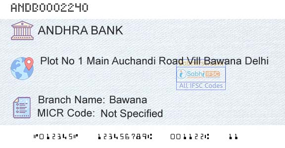 Andhra Bank BawanaBranch 