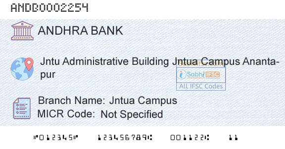 Andhra Bank Jntua CampusBranch 