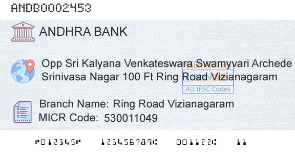 Andhra Bank Ring Road VizianagaramBranch 