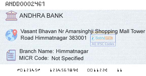 Andhra Bank HimmatnagarBranch 