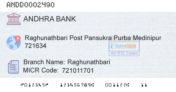 Andhra Bank RaghunathbariBranch 