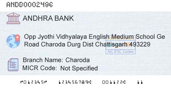 Andhra Bank CharodaBranch 