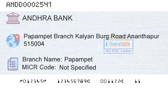 Andhra Bank PapampetBranch 