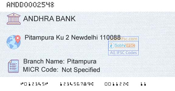 Andhra Bank PitampuraBranch 