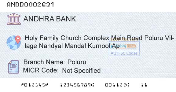 Andhra Bank PoluruBranch 