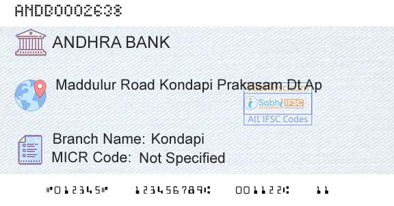 Andhra Bank KondapiBranch 