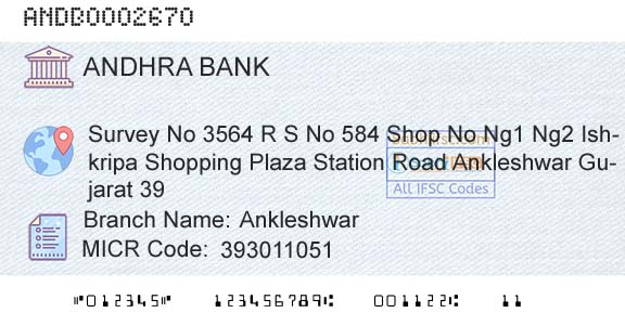 Andhra Bank AnkleshwarBranch 