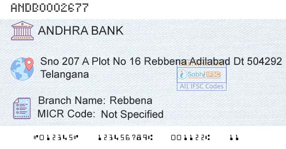 Andhra Bank RebbenaBranch 