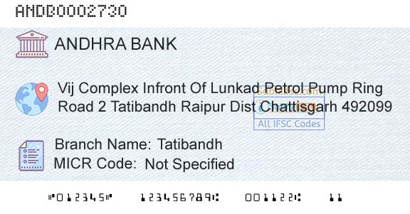 Andhra Bank TatibandhBranch 