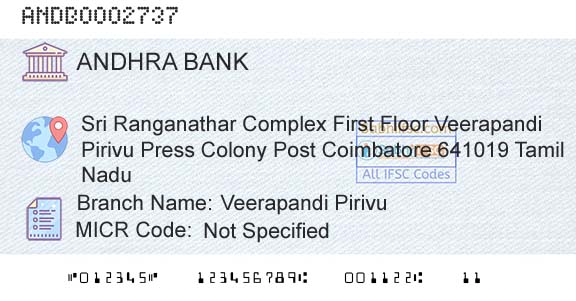 Andhra Bank Veerapandi PirivuBranch 
