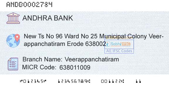 Andhra Bank VeerappanchatiramBranch 