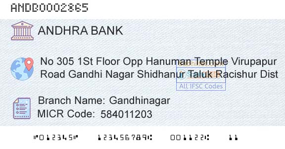 Andhra Bank GandhinagarBranch 