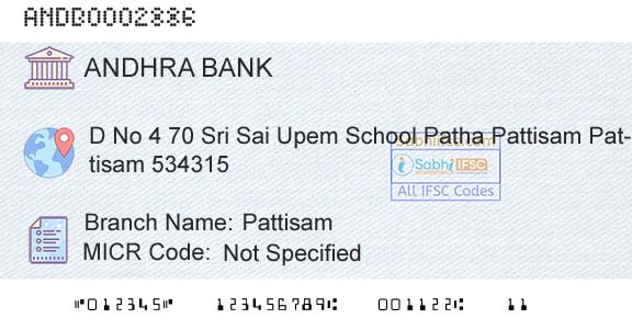 Andhra Bank PattisamBranch 