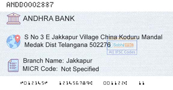 Andhra Bank JakkapurBranch 
