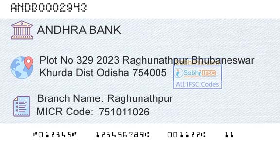 Andhra Bank RaghunathpurBranch 