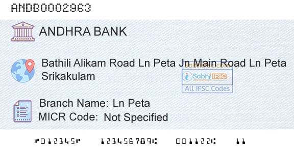 Andhra Bank Ln PetaBranch 